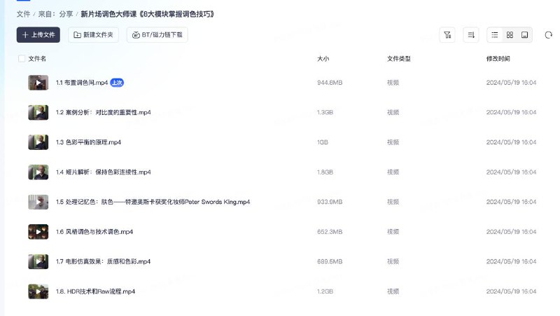 我用夸克网盘分享了「新片场调色大师课《8大模块掌握调色技巧》」，点击链接即可保存
